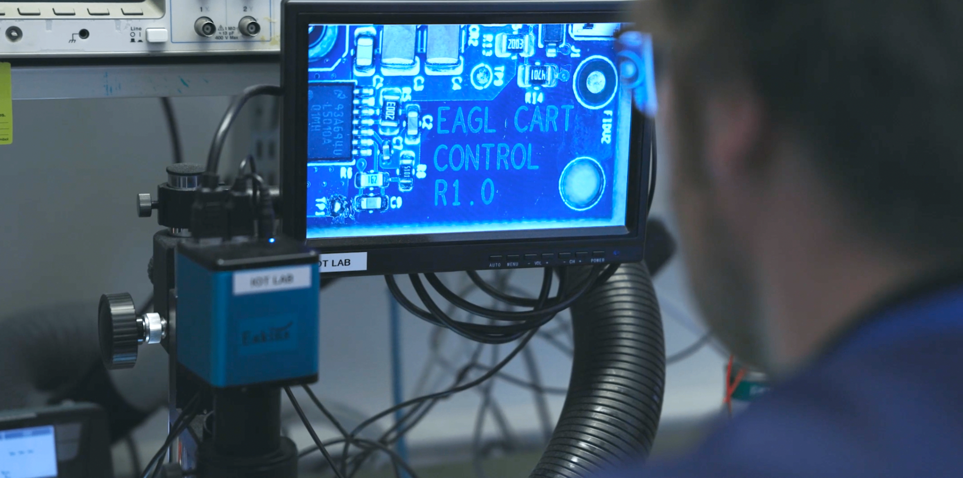 Quality inspection of EAGL Cart Control PCB in IoT lab